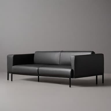Enhance the elegance of your living space with our Sleek Modern Leather Sofa. Designed with a minimalist aesthetic, it features clean lines and a luxurious leather finish. The robust metal legs provide stability and support, while the plush cushions ensure comfort. Perfect for contemporary homes or office waiting areas, this sofa is a statement piece that combines style with practicality.