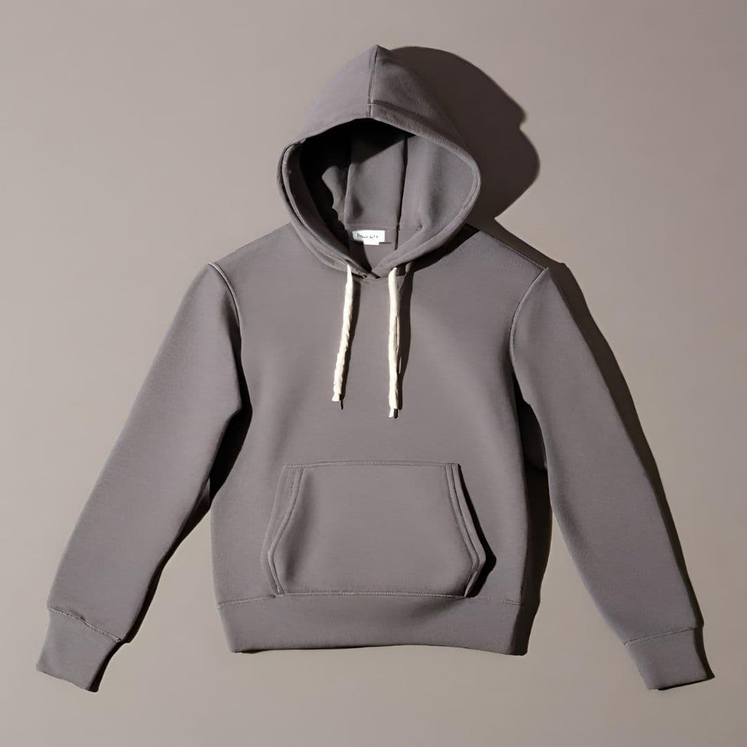Classic Grey Hooded Sweatshirt - Image 1