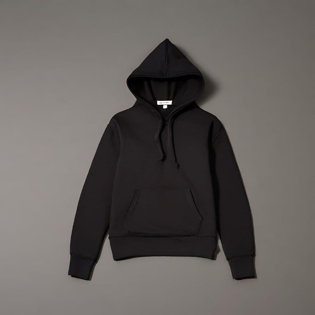 Classic Black Hooded Sweatshirt - Image 1